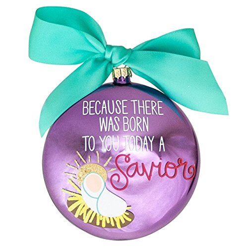 Story of Luke 2:11 Metallic Ornament