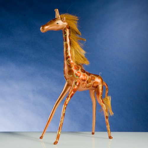 De Carlini Giraffe Italian Mouthblown Christmas Ornament