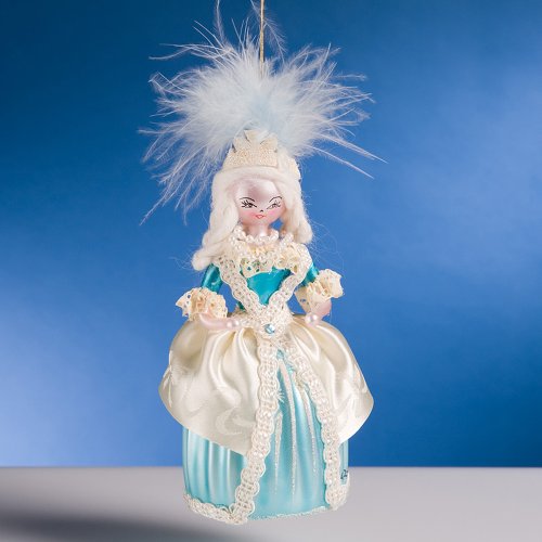 De Carlini Marie Antoinette Italian Glass Christmas Ornament