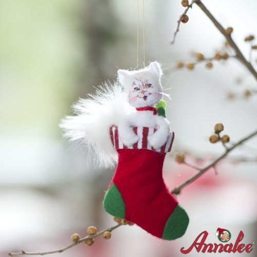 Annalee 3″ Shimmermint Kitty Ornament