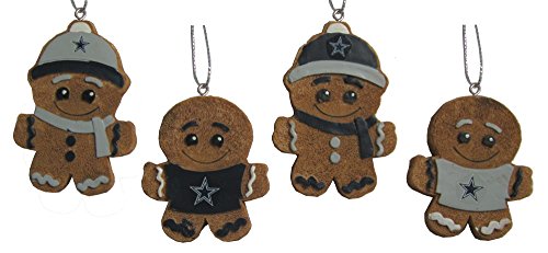 NFL Dallas Cowboys 2014 Resin Gingerbread Man Ornament (4-Pack)