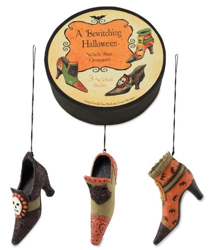 Bethany Lowe Witches Shoes Halloween Ornaments in Gift Box