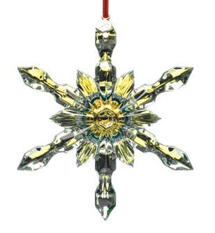 Baccarat #2804665, 2013 Annual Snowflake Ornament Yellow