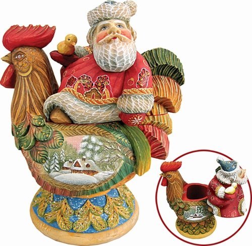 G. Debrekht a Day in The Country Sant a Figurine, 6-Inch Tall, Limited Edition of 1,200, Hand-Painted