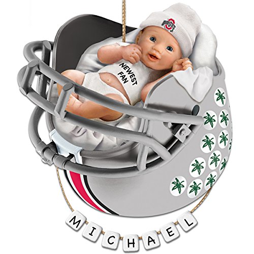 Ohio State Buckeyes Football Baby’s First Ornament with Personalization Kit by The Bradford Exchange