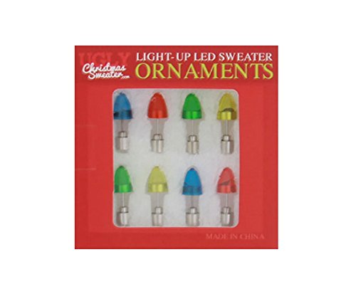 Light-Up LED Ugly Christmas Sweater Ornaments