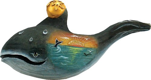 G. Debrekht Whale Ornament, 3-Inch