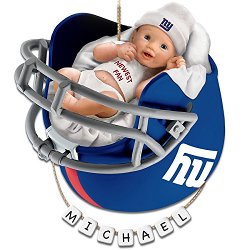 New York Giants Personalized Baby’s First Christmas Ornament by The Bradford Exchange