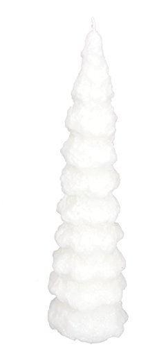 Fantastic Craft Christmas Tree Candle, 12.25-Inch, Cream Snow