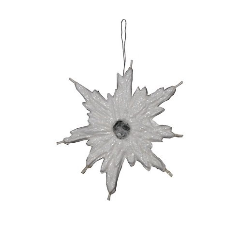 Fantastic Craft Snowflake Ornament, 9-Inch, White