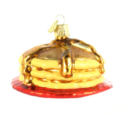Old World Christmas Short Stack Pancakes Glass Ornament