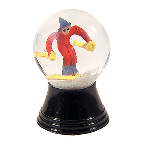 Alexander Taron Perzy Snowglobe, Mini Skier – 1.5″H x 1″W x 1″D