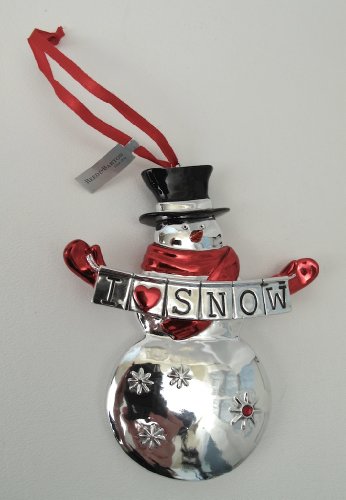 Reed & Barton Snowman Silverplate Ornament I Love Snow