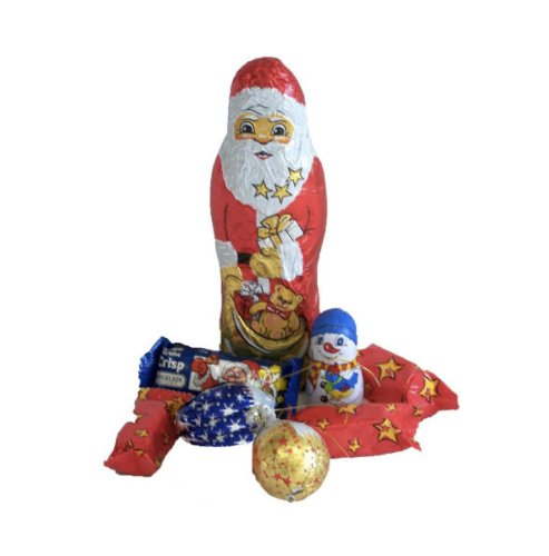 Riegelein German Milk Chocolate Christmas Santa & Ornaments 8 Oz Gift Bag