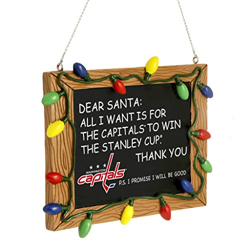 Washington Capitals Official NHL 3 inch x 4 inch Chalkboard Sign Christmas Ornament