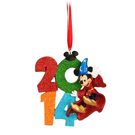 DISNEYLAND Sorcerer Mickey 2014 Glitter Ornament – Disney Parks Exclusive & Limited Availability