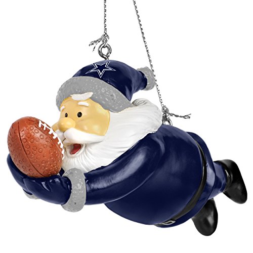 TEAM BEANS FOREVER COLLECTIBLES ACTION SANTA ORNAMENT COWBOYS