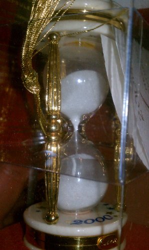 Lenox Commemorate 2000 Hour Glass Time Capsule Ornament