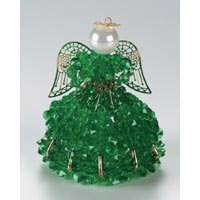 Birthstone Angel Ornament Bead Kit – May Emerald
