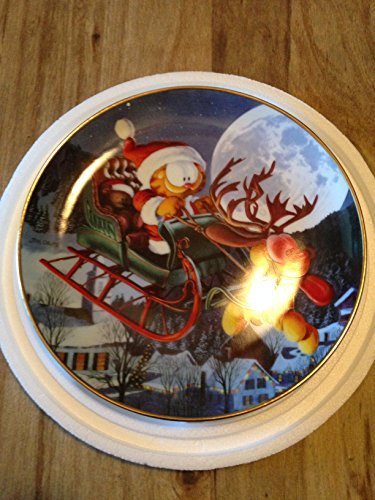 Garfield Collector Plate “Garfield’s Christmas: A One Dog Open Sleigh”