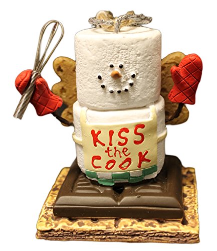 Christmas Decoration S’Mores Baker Ornament “Kiss the Cook” Christmas Ornament