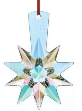 Baccarat #2804703, 2013 Annual Ornament Christmas Star Iridescent