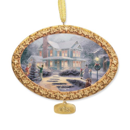 Enesco Thomas Kinkade Painter of Light Victorian Christmas Ornament, 2-3/4-Inch