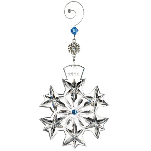 2013 Waterford Wishes Light Blue Jewels Crystal Christmas Ornament