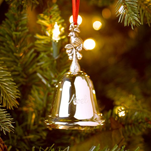 Reed & Barton Noel Christmas Ornament Bell, Partridge, 12 Days of Christmas, 4-1/4-Inch