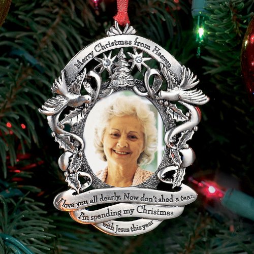 Merry Christmas From Heaven Photo Ornament – Xmas Holiday Keepsake Memorial