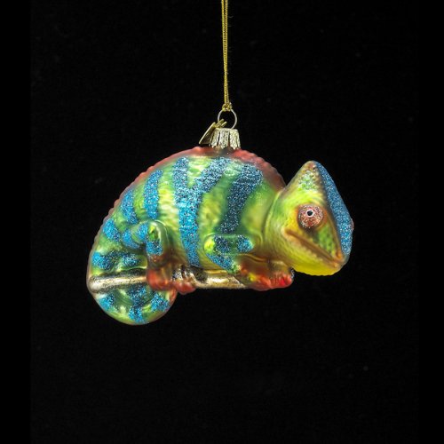 Kurt Adler Noble Gems Glass Chameleon Ornament, 4.25-Inch