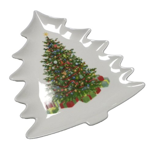 Martha Stewart Holiday Garden Ceramic Christmas Tree Plate