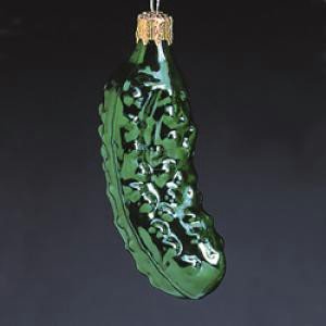 Noble Gems Old World Pickle Glass Ornament