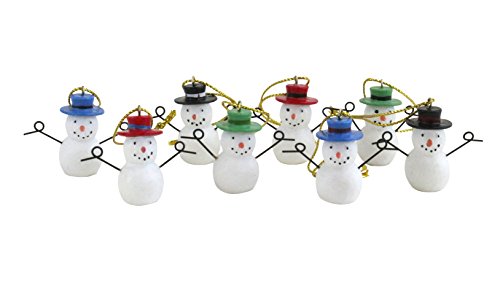 GIFTCO 8018 Snowmen Tie-On Ornaments – Set of 8