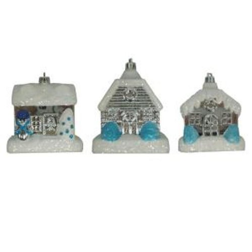 Martha Stewart House Shatter Resistant Ornaments. 6 Set