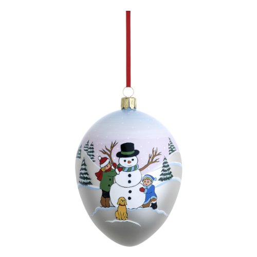 Reed & Barton C3976 Snowman and Friends Egg, 4.5-Inch