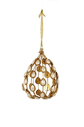 Sage & Co. XAO17309PE 4″ Pearl Ball Ornament