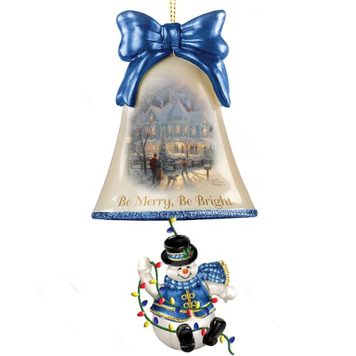 Ornament: Thomas Kinkade Be Merry, Be Bright Ornament by The Bradford Exchange