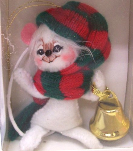 Annalee Mouse Ornament with Long Hat and Bell