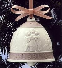 Lladro Christmas Ornament Bell 1996 #16297