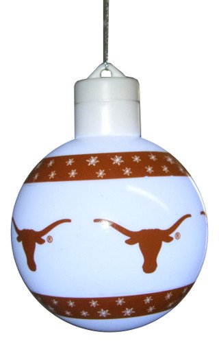 Texas Longhorns NCAA College Light Up Plastic Ball Christmas Ornament
