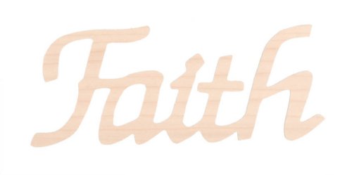 Darice 9110-40 Wood Script Word, Faith