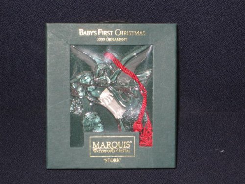 2000 Marquis Waterford Crystal – Stork Baby’s First Christmas Ornament