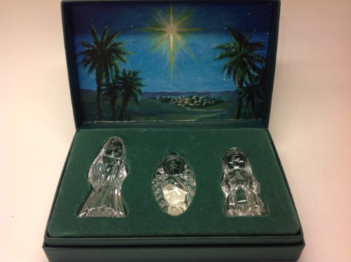 Vintage 1997 Waterford Marquis Miniature Nativity Set – Holy Family – Crysal Figurines – With Box