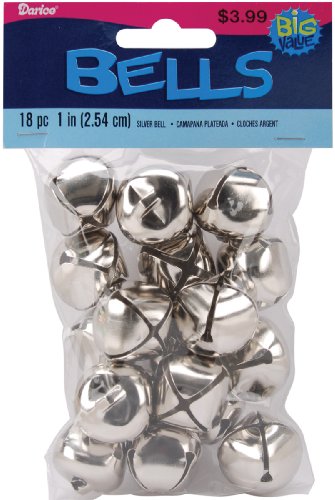 Jingle Bells 1-Inch, 18-Pack, Silver