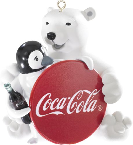 Coca-Cola Bear With Penguin 2014 Carlton Heirloom Ornament