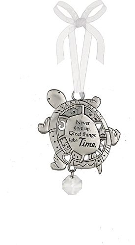 Never Give Up Things Take Time – Beautiful Blessing Turtle Ornament by Ganz