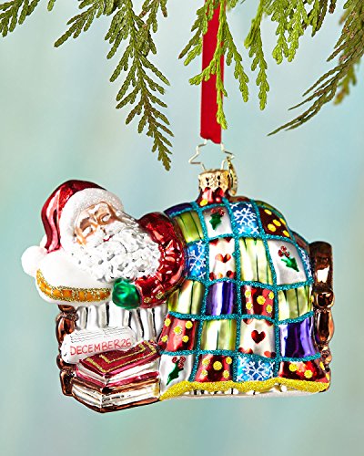 Christopher Radko Winter Dreamer Glass Santa Christmas Ornament – New for 2014 – 5″l. – 1017364