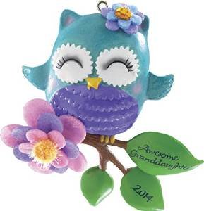 Granddaughter Owl 2014 Carlton Heirloom Ornament