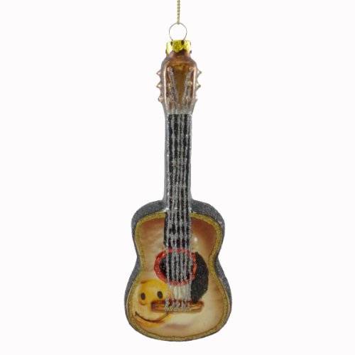 Holiday Ornament GUITAR WITH SMILEY FACE TC5587 Music Instrument Jim Marvin New